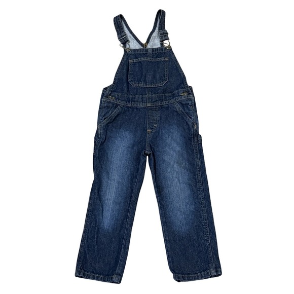Wrangler Authentics Blue Denim Carpenter Overalls Boys Kids Size 5T - Picture 1 of 5